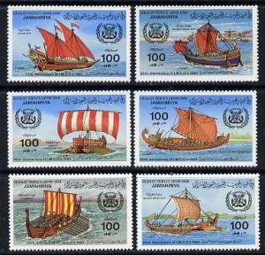 Libya 1983 Maritime Organization (Ships) set of 6 unmount...