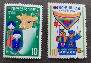 Korea New Year Greeting Year Of Ox 1972 Lunar Hot Balloon Costumes (stamp) MNH