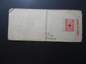 Australia 1944 Censor Cover to UK w/ Charity Stamp / Fold/Edge Creasing - Z10685