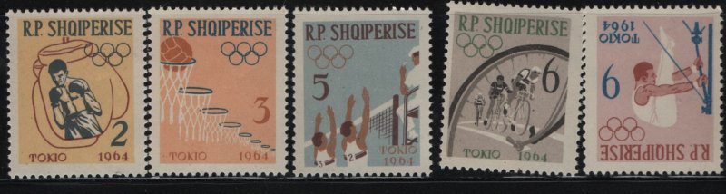 ALBANIA  666-670, (5) SET, MNH, 1963 Olympic games