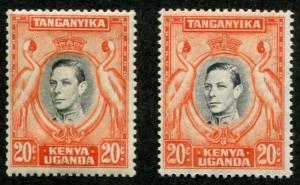 Kenya, Uganda & Tanganyika - KUT SC# 74c 74ca  SG# 139, 139b MH