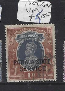 INDIA PATIALA  (P1012B) KGVI 1R SERVICE  SG O66   VFU