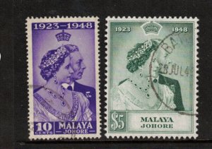 Malaya Johore #128 - #129 Very Fine Used Set