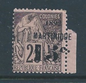 Martinique #19 MH 15c on 25c Fr. Col. Commerce Issue