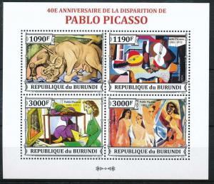 BURUNDI 2013 SHEET bur13318a ART PAINTINGS PABLO PICASSO