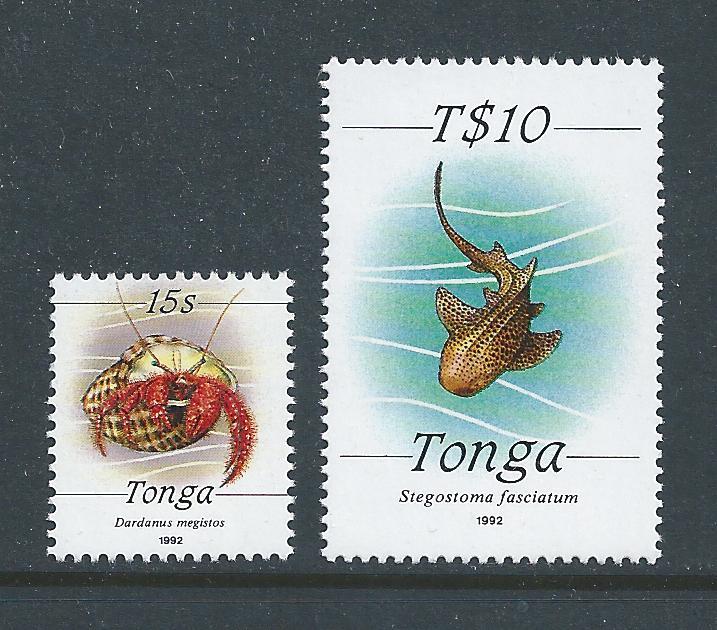 Tonga #802,807 NH Marine Life Defins. Inscribed 1992