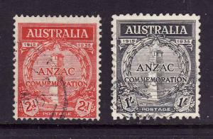 Australia-Sc.#150-1-used Anzac's Landing set-1935-