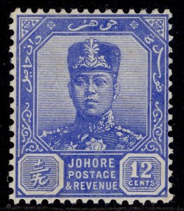 MALAYSIA - Johore GV SG114, 12c ultramarine, M MINT. Cat £55.