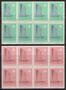 Luxembourg Scott 452-53 MNHOG Blocks of 8 - 1967 NATO Council Meeting -SCV $5.20