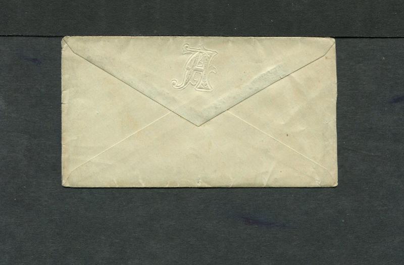 Postal History - Mansfield OH 1875 Black Cork Killer 3cBN Cancel Cover B0646