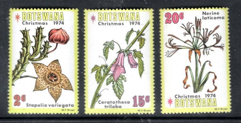 BOTSWANA MNH VF Flowers Christmas 1984