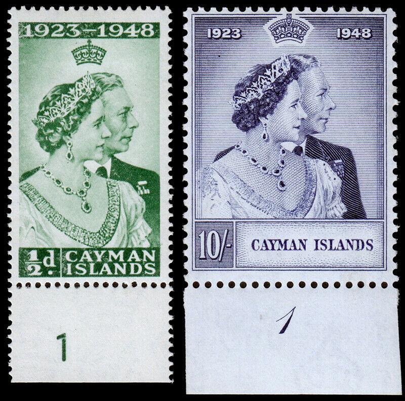 Cayman Islands Scott 116, 117 (1948) Mint H F-VF, CV $25.25 M