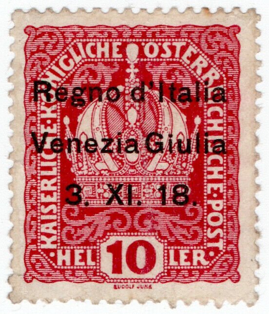 (I.B) Austria Postal : Occupation of Italy 10h overprint (Venezia-Giulia)