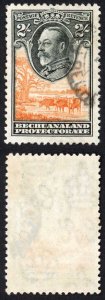 Bechuanaland SG106 KGV 2/- Black and Orange Used