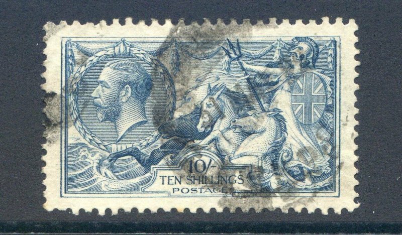 KGV 10/- Dull Grey Blue SG417 Used