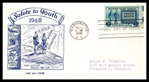 US 963 Youth Month Pent Arts Typed FDC