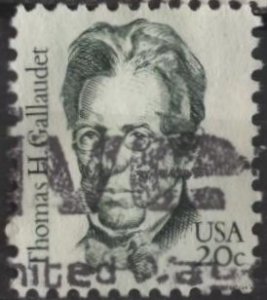 US Sc. #1861 (used) 20¢ Thomas H. Gallaudet (1983)