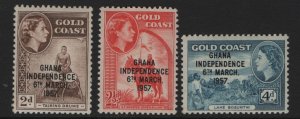 GHANA  25-27    MNH  SET