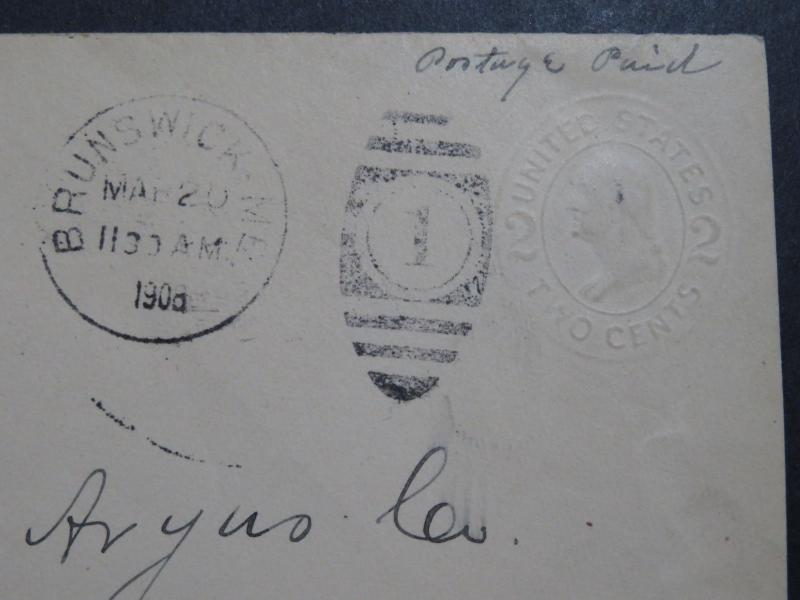 US 1908 Albino 2 Cent Postal Stationery / Used - Z8286