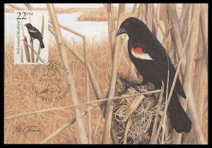 #2303 Red-winged Blackbird Maxi FDC