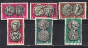 GREECE USED STAMPS GREEK COIN STAMPS LOT #1 1959