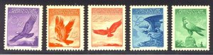 LIECHTENSTEIN #C9-13 Mint NH - 1934 Birds Set