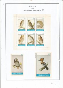 STAFFA - 1982 - Birds - Sheets - Mint Light Hinged - Private Issue