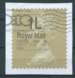 GROSSBRITANNIEN GRANDE BRETAGNE GB 27-07-10 1L ROYAL MAIL GOLD HORIZON (TYPE ...