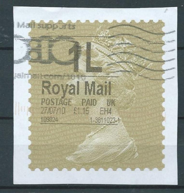 GROSSBRITANNIEN GRANDE BRETAGNE GB 27-07-10 1L ROYAL MAIL GOLD HORIZON (TYPE ...