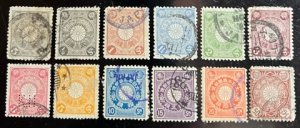 Japan Scott# 91-4, 96-98, 100, 103, 105, 107 F/VF Used Cat $6.65