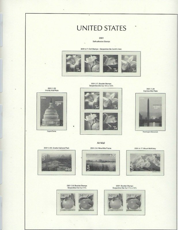 US LIGHTHOUSE HINGELESS PAGES 2000-04/2005-09 RED BINDER -NO DUST COVER GOLD USA