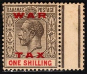 1919 Bahamas Scott #-MR8 1 Shilling King George V War Tax Stamp Overprint