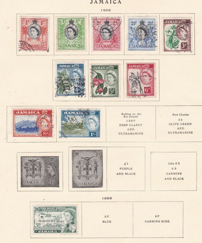 JAMAICA ^^^^^^195658^^^^mint & used    collection on page  $$$@ha909jam