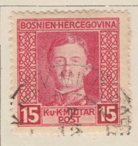 BOSNIA & HERZEGOVINA Emperor Charles I 1917 15h Used Stamp A29P9F31626-