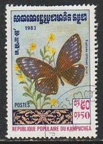 1983 Cambodia - Sc 387 - used VF - 1 single - Butterfly