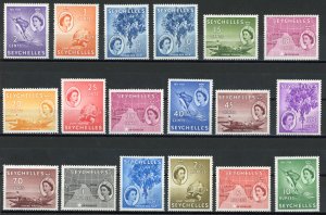 Seychelles 1954-1956 Queen Elizabeth II Scott# 173-190 Mint XF OG VLH Gem