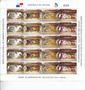 PANAMA 2002 MINIATURE SHEET PALACIO DE LAS GARZAS ART PAINTING MNH SC901 MS