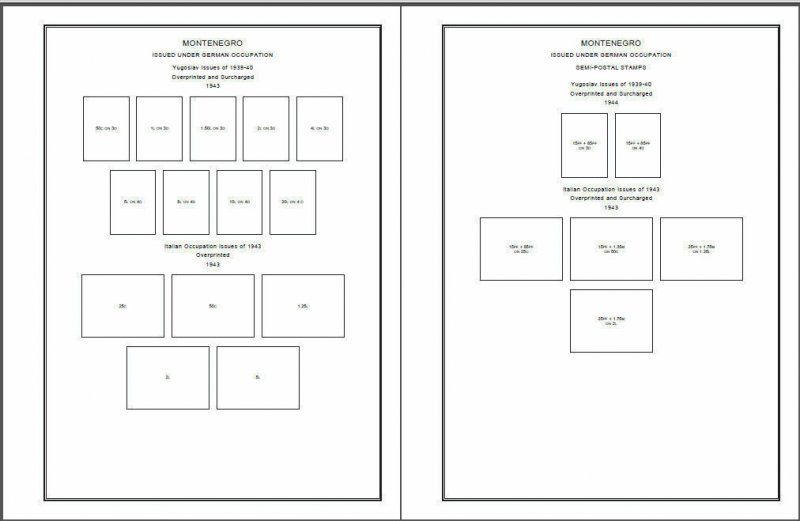 GERMANY OFFICES + WW2 OCC. TERRITORIES 1898-1945 STAMP ALBUM PAGES (96 pages)