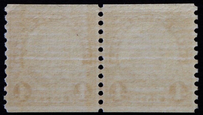 U.S. Mint Stamp Scott #687 4c Taft Coil Line Pair, Superb. Never Hinged. A Gem!