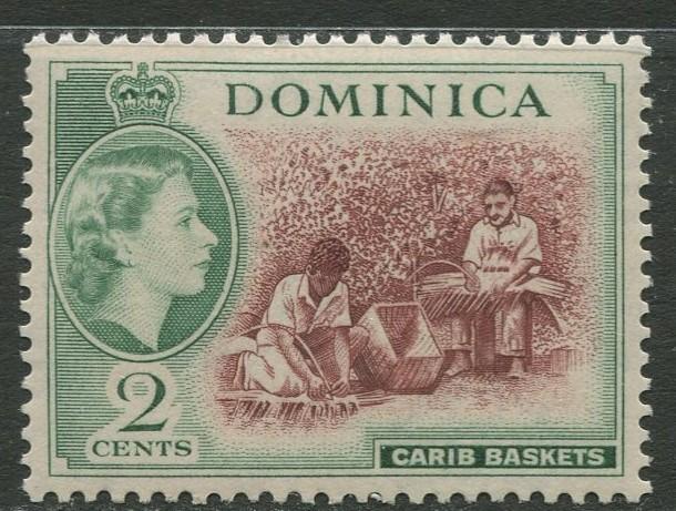 DOMINICA -Scott 144 - QEII Definitive -1954 - MVLH - Single 2c Stamp