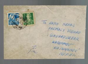 1956 PRC China  Cover  to Radio Nepal