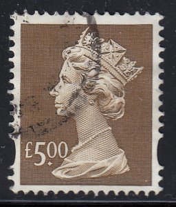 GB UK, Machin 1999 QE2 fine used £5.00, Scott MH283,SG Y 1803, Mi 1796, Mi 1796