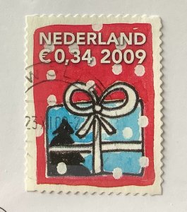 Netherlands 2009 Scott 1347j used - December stamp, Christmas Gift