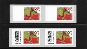 NEW! COMPUTER VENDED POSTAGE 2017 Holiday--Pairs Normal & Blank Label