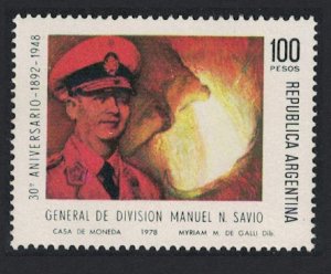 Argentina 30th Death Anniversary of General Manuel Savio 1978 MNH SG#1599