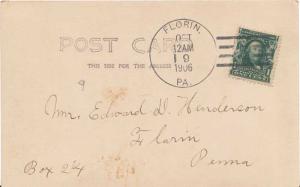United States Pennsylvania Florin 1906 doane 3/5  1882-1963  PC.