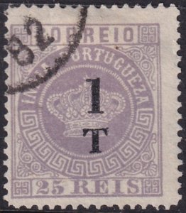 Portuguese India 1881 Sc 134 used perf 12.5