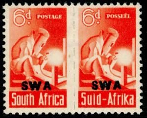 SOUTH WEST AFRICA SG128, 6d red-orange M MINT.