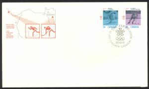 Canada Sc# 1111-1112 FDC combination 1986 10.15 1988 Olympics