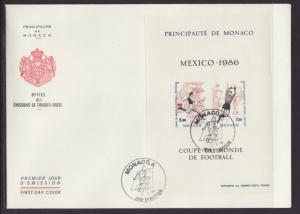 Monaco 1532 Soccer 1986 U/A FDC